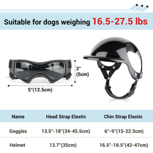 BillionChains Dog Helmet & Goggles – Small Dog Motorcycle Gear